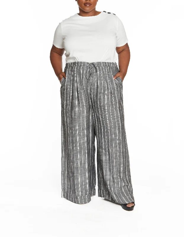 Andy Striped Wide Leg Pants Modern Bootcut Pants