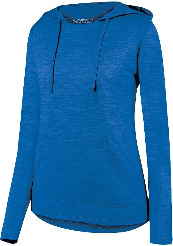 Augusta 2907 Ladies Shadow Tonal Heather Hoody - Royal Hoodie with Front Slit Layering Stylish