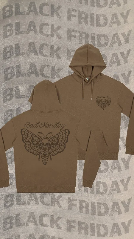 BF Death Moth Hoodie Hoodie with Ribbed Neckline Snug Warm