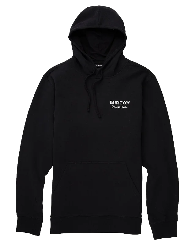 Burton Durable Goods Pullover Hoodie - True Black Hoodie with Elastic Waist Stretchable Comfortable