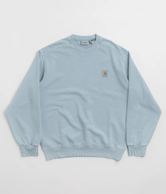 Carhartt Vista Crewneck Sweatshirt - Dusty Ice Hoodie with Drop Shoulder Relaxed Streetwear