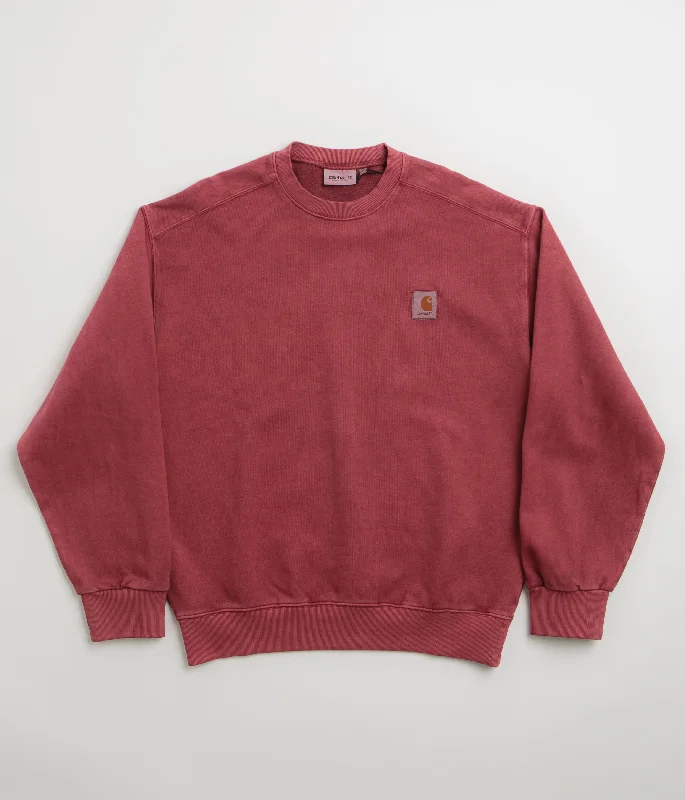 Carhartt Vista Crewneck Sweatshirt - Scarlet Hoodie with Hem Elastic Stretchable Comfortable