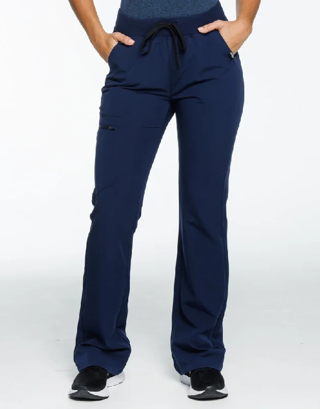 Essential Flare Scrub Pants - True Navy Comfortable Cargo Pants