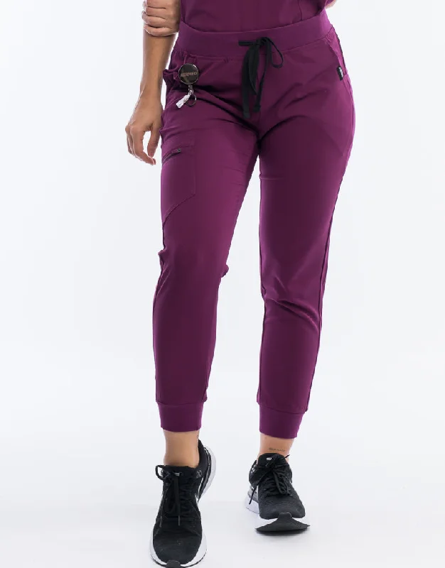 Essential Jogger Scrub Pants - Purple Casual Skinny Fit Pants