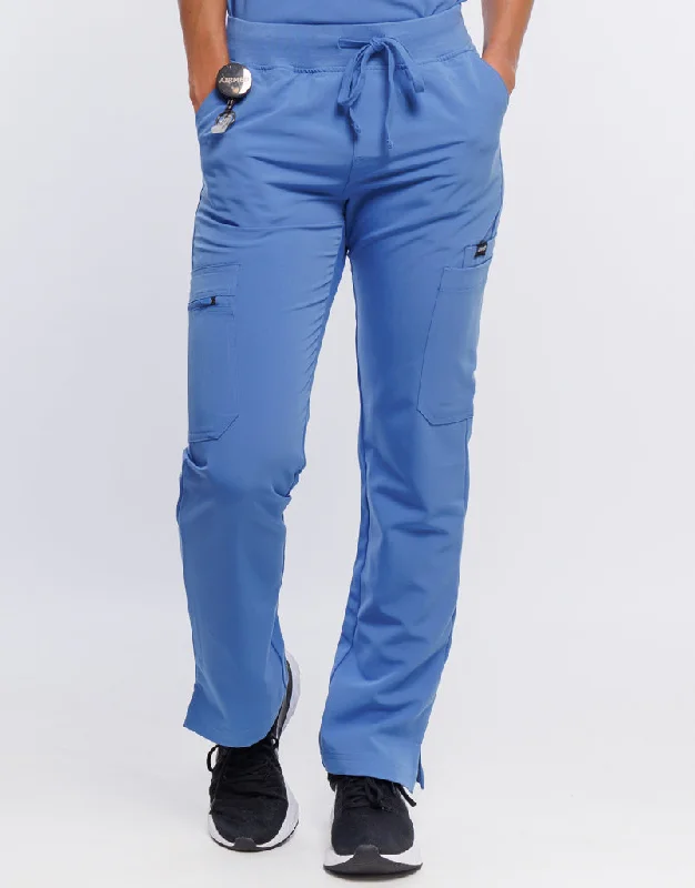 Essential Multi-Pocket Scrub Pants - Ceil Blue Comfortable Jogging Pants