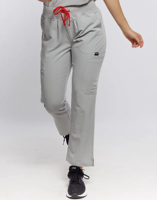 Essential Multi-Pocket Scrub Pants - Tail Light Modern Stretch Trousers