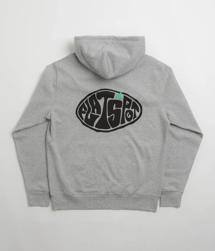 Flatspot Hole Hoodie - Heather Grey Hoodie with Double Zipper Versatile Adjustable