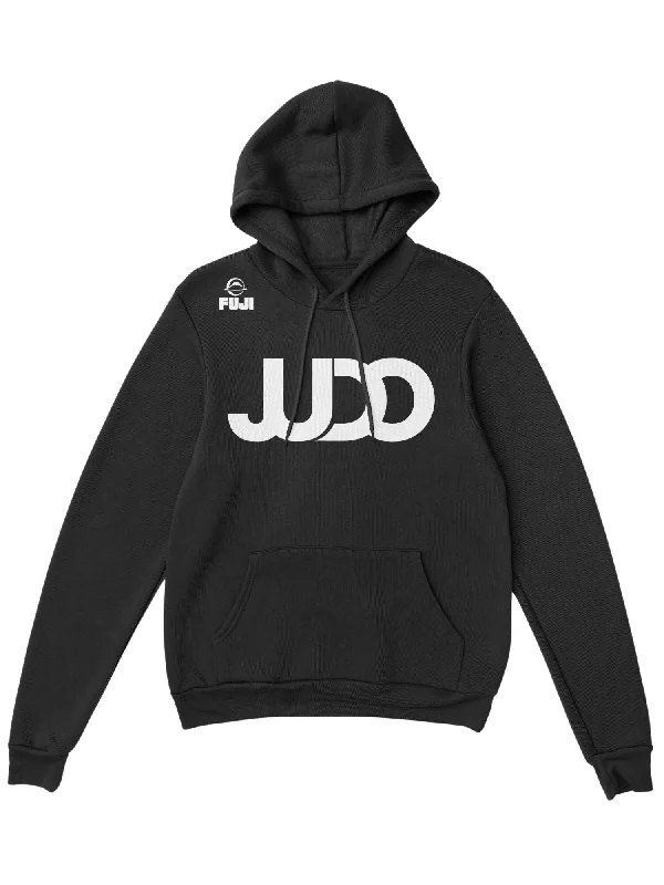 FUJI Judo Hoodie Black Hoodie with Stripes Bold Sporty