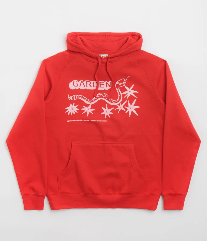 Garden SN4KES Hoodie - Red Hoodie with Crew Neck Simple Timeless