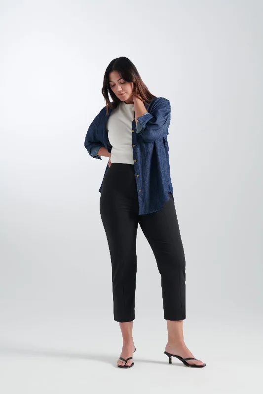 Merit Flat Front Pants Chic Wool Trousers