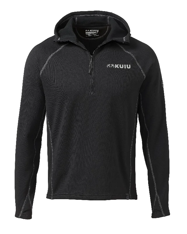 Peloton 200 Zip-T Hoodie | Black Hoodie with Thumb Holes Functional Cozy