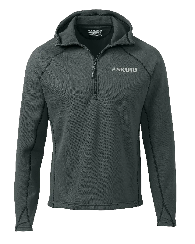 Peloton 200 Zip-T Hoodie | Gunmetal Hoodie with Metallic Shiny Futuristic