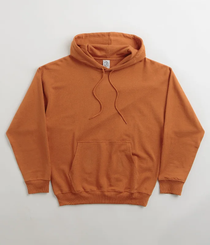 Polar Frank Hoodie - Burnt Orange Hoodie with Hem Detail Decorative Unique