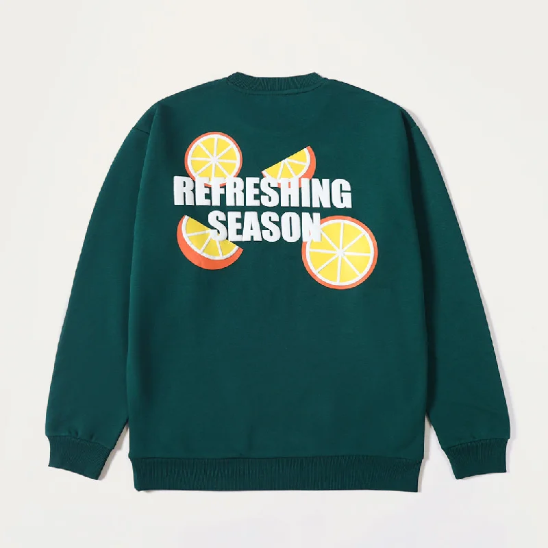 Refreshing Season Fleece Sweatshirt Hoodie with Applique Textured Unique