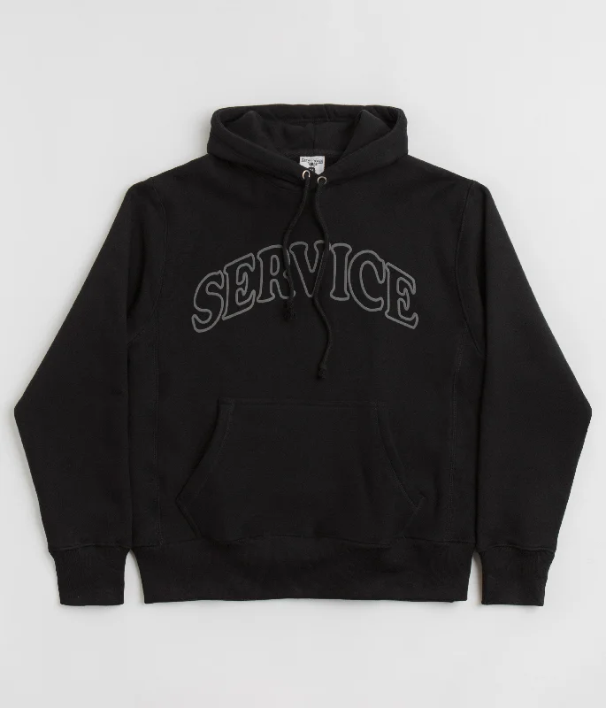 Service Works Service Arch Logo Hoodie - Black Hoodie with Patch Decorative Personalized