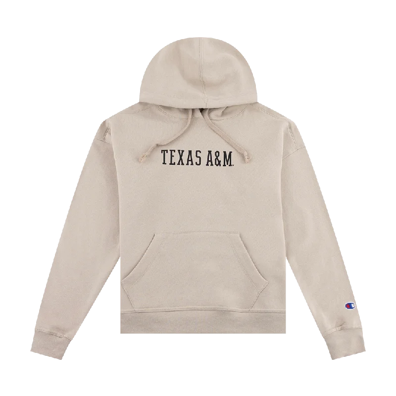 Texas A&M Womens Tan Powerblend Hoodie Hoodie with Drop Shoulder Relaxed Streetwear