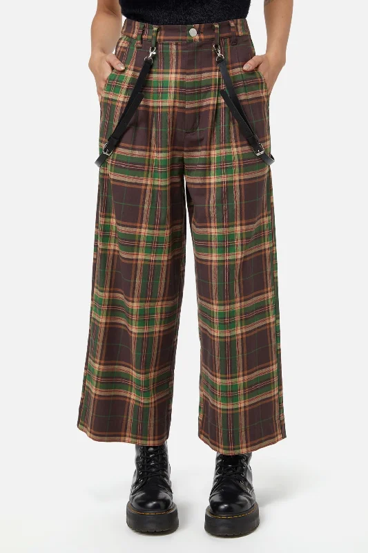 Trassic Tartan Wide Leg Pant Fashionable Work Pants