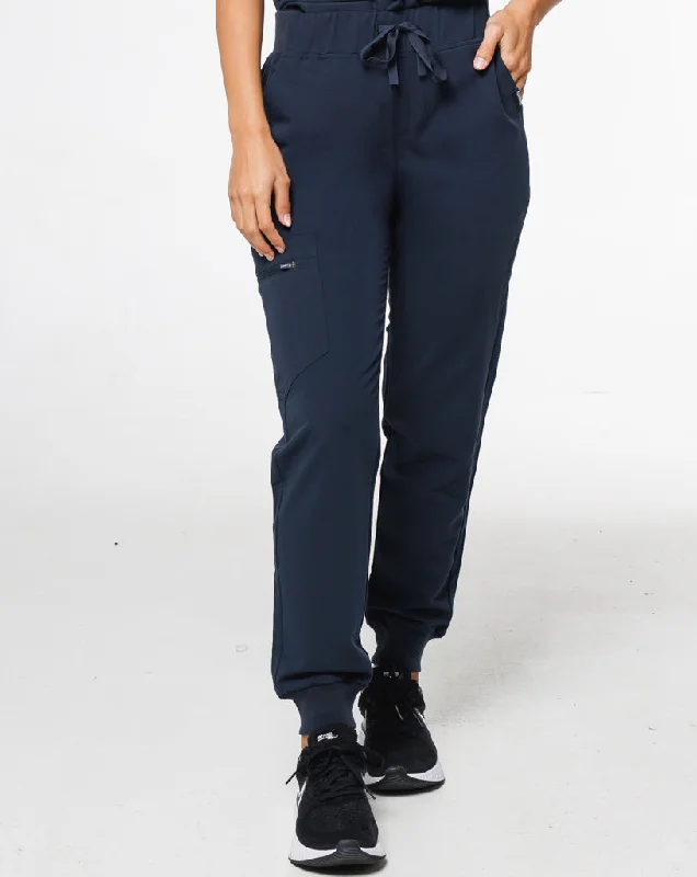 Signature Jogger Pants - Navy Warm Wool Trousers