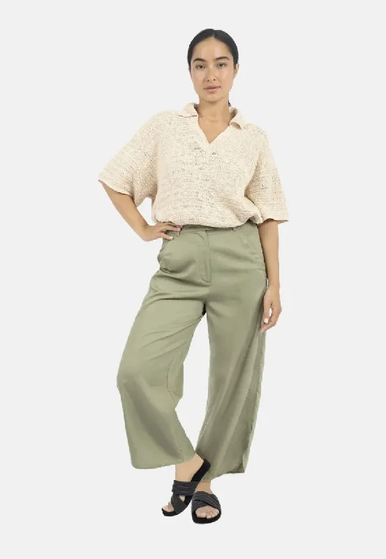 Auckland Pants-Sage Trendy Velvet Pants