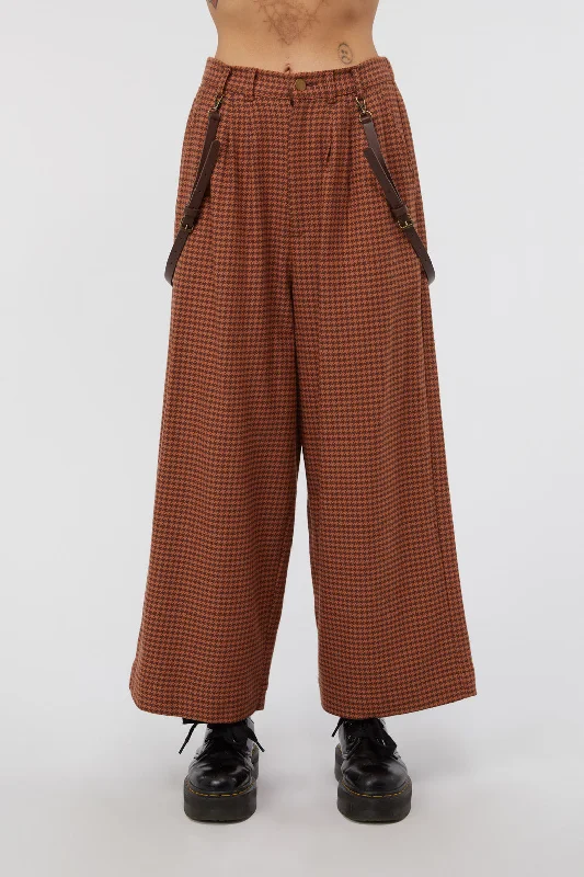 Dodo Houndstooth Pant Trendy Wide-Leg Pants