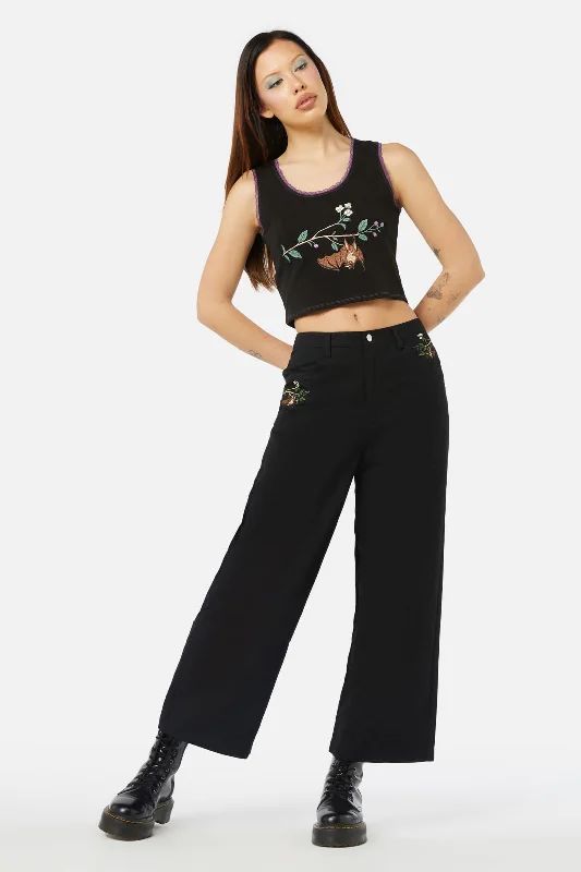 Old World Embroidered Pant Comfortable Jogger Trousers