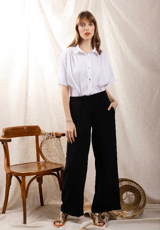 Pants Game Navy Classic Pleated Pants