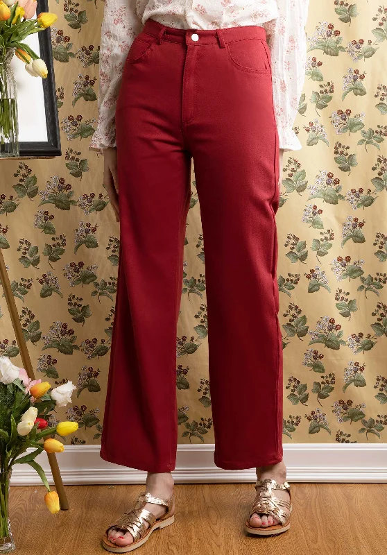 Pants Me2938 Framboise Chic Faux Leather Pants