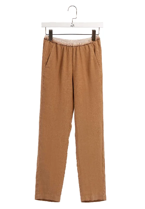 Pants Pirouette Linen 25-Cappuccino Formal Slim Pants