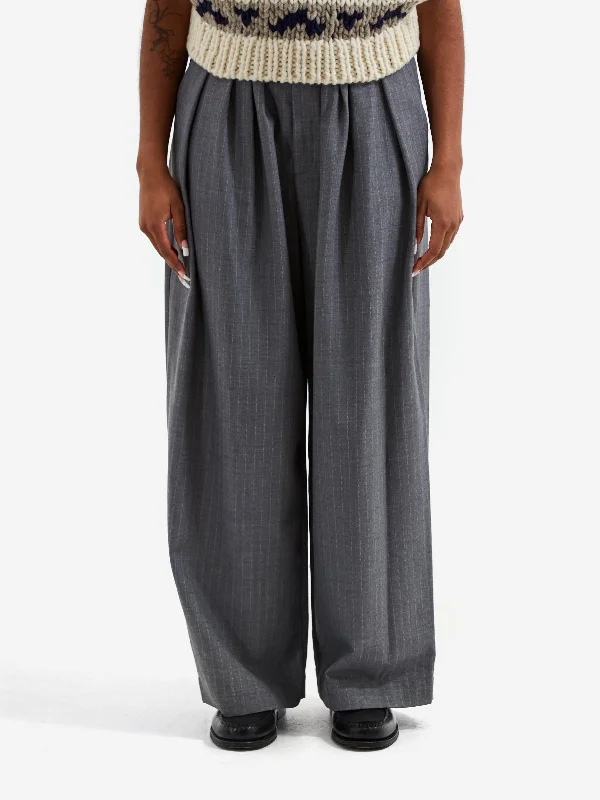 RhodolirioN Tack Balloon Pants - Gabardine Elegant Palazzo Trousers