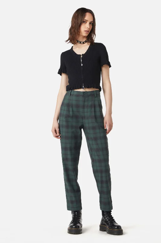 Social Class Tartan Pant Stretch Fit Pants