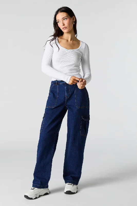 Carpenter Cargo Jean Comfortable Straight-Legged Denim