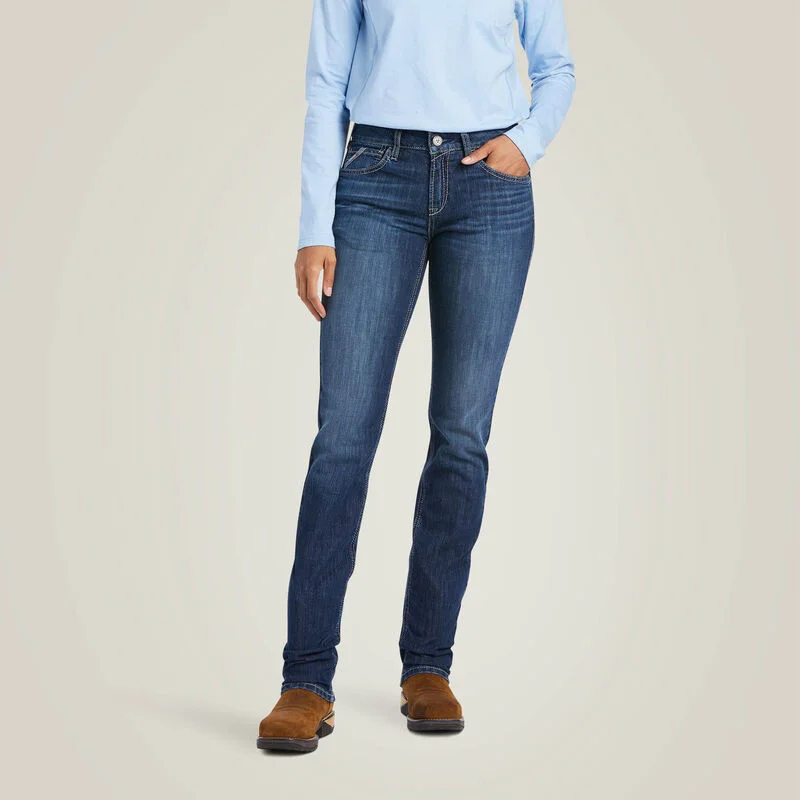 Ariat FR Perfect Rise DuraStretch Avelynn Slim Leg Jean Style 10039658 Chic Rolled Cuff Denim Jeans