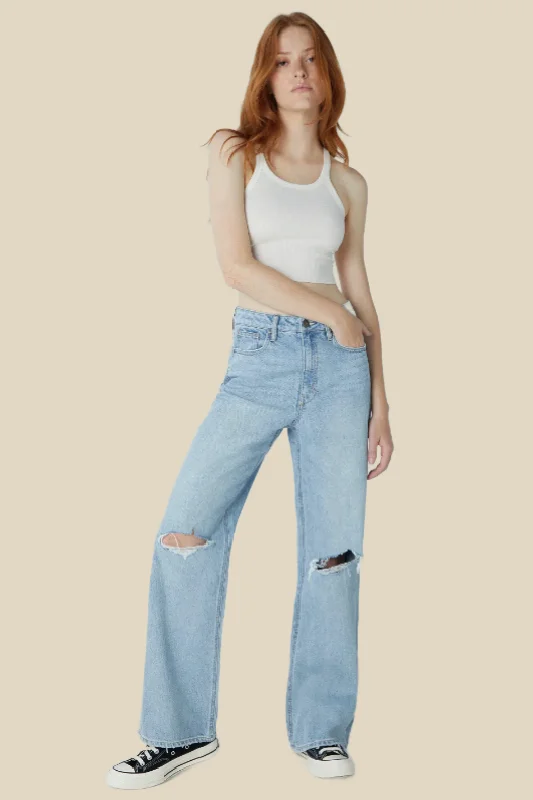 Jolene Mom Flare Jean Casual Bootcut Ripped Jeans