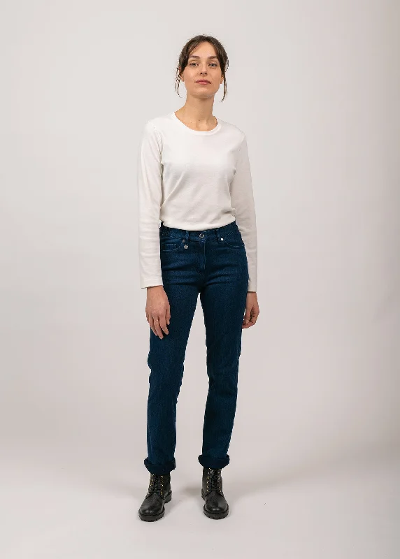 Jean droit Patricia - taille élastiquée en coton stretch (DENIM) Cozy Stretch High-Waist Jeans