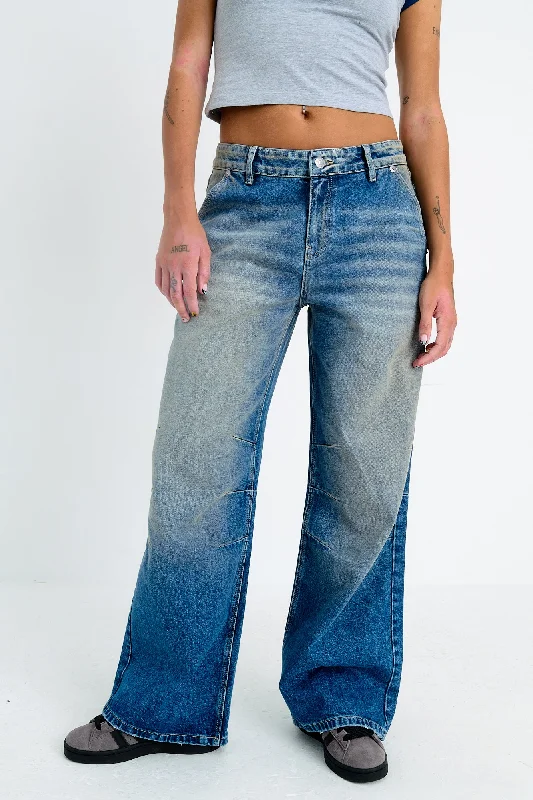 Satellite Release Jean Fashionable Raw Hem Bootcut Jeans