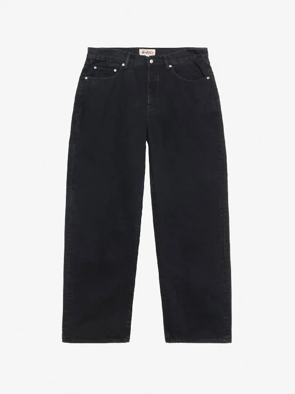 Stussy Big Ol Jean Denim W  - Black Elegant Tapered Leg Denim