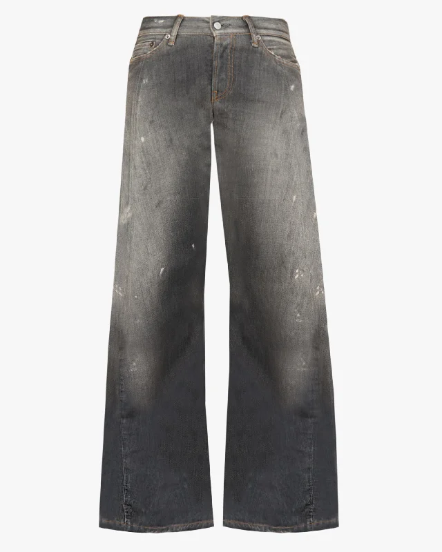 2006 Black Trafalgar Jean Casual Wide-Legged Denim Jeans