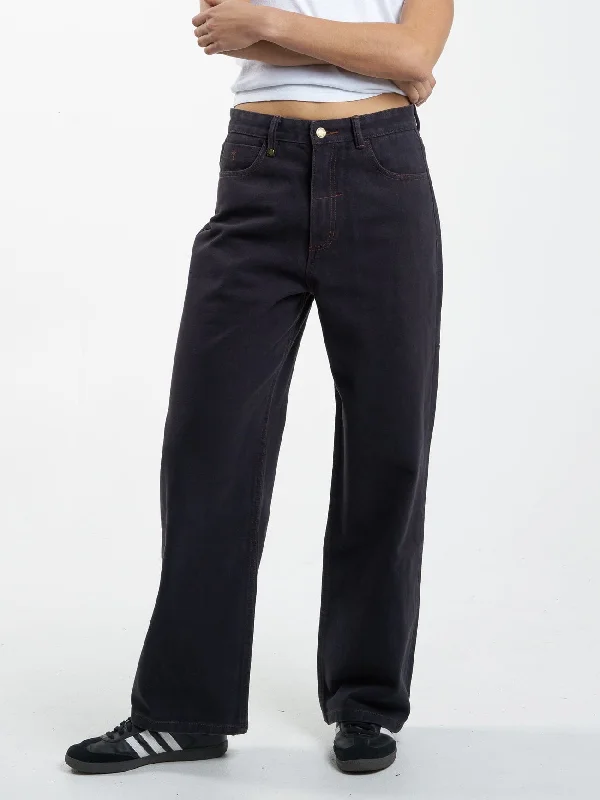 Tony Jean - Midnight Blue Stylish Paperbag Waist Denim