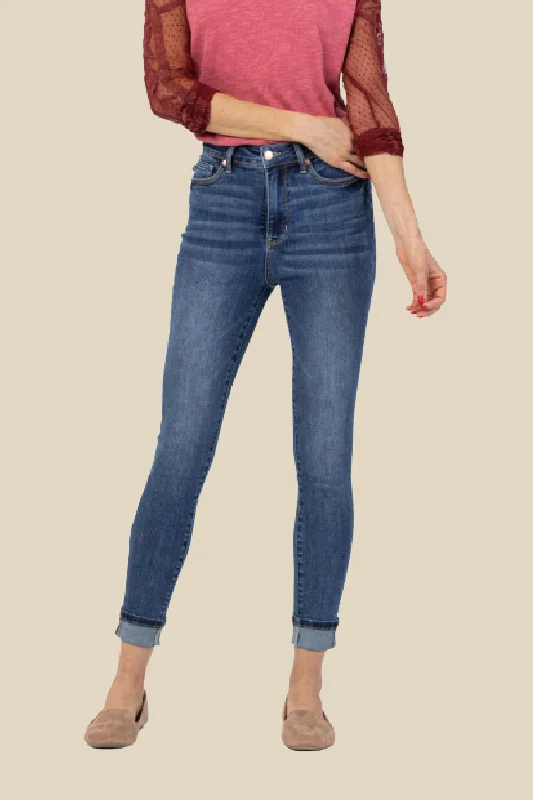 Tummy Control Skinny Jean Stylish High-Waist Skinny Denim