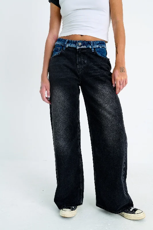 Vestige Contrast Release Jean Trendy Acid Wash Skinny Jeans