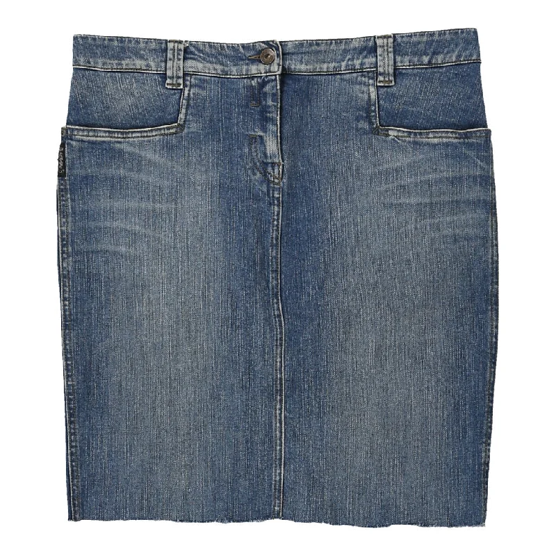 Comfort Fit Armani Jeans Mini Denim Skirt - 35W UK 16 Blue Cotton corduroy skirt comfortable