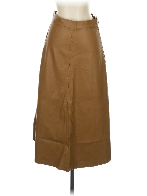 Faux Leather Skirt linen skirt natural