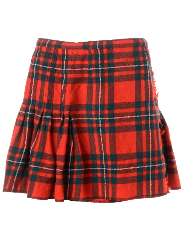 Label Alexa Pleated Mini Skirt wool skirt warm