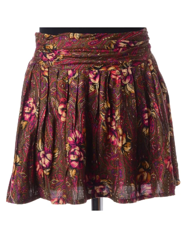 Label Amy Short Skirt silk skirt lustrous