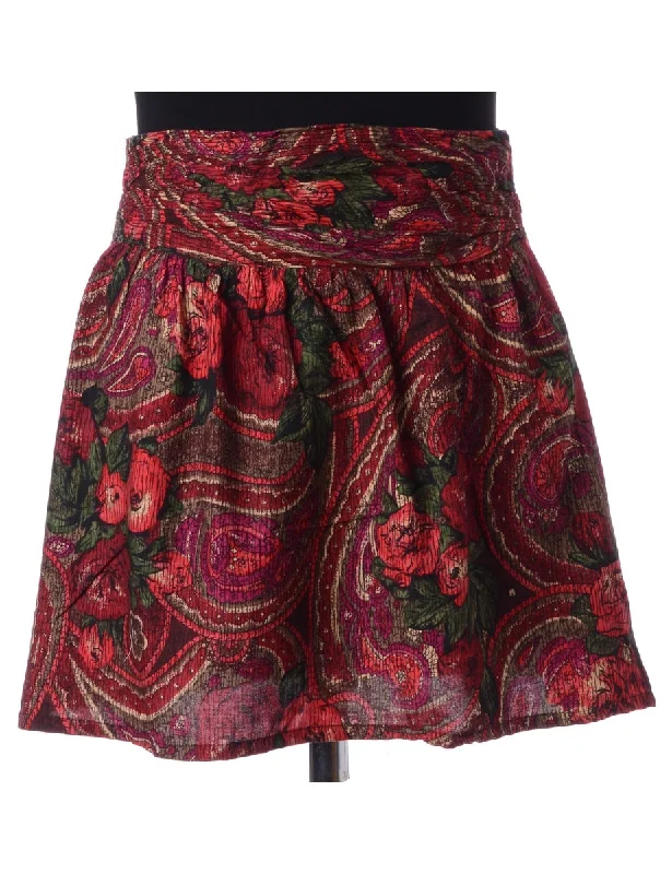 Label Amy Short Skirt floral skirt print