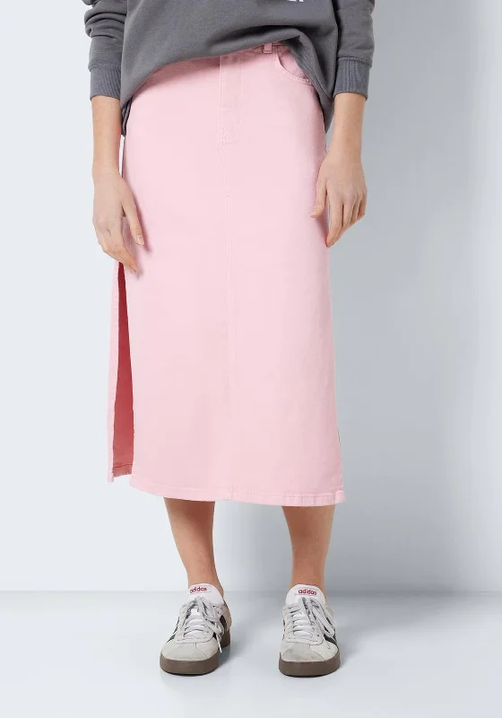 Noisy May Kath Side Split Midi Skirt, Pirouette chiffon skirt floaty