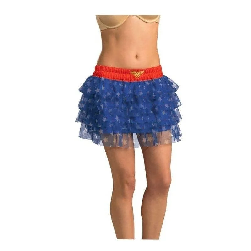 Secret Wishes DC Comics Justice League Superhero Style Adult Skirt With Sequins Wonder Woman relaxed fit skirt