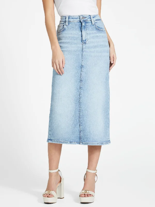 Tee Denim Midi Skirt lightweight skirt design