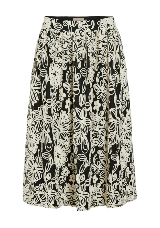 Vila Kala Floral Print Midi Skirt, Meteorite mini skirt trendy