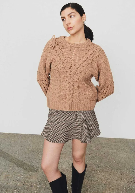 Y.A.S Chikka Check Mini Skirt, Chanterelle cashmere skirt rich